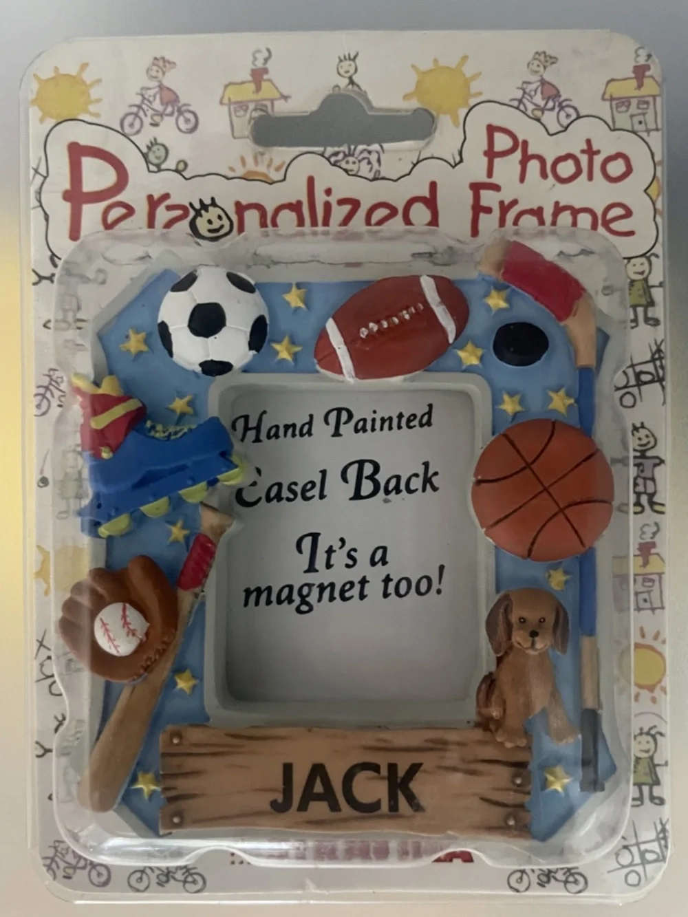 Personalized Sports Photo Frame Magnet Easel 